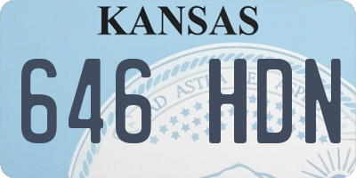 KS license plate 646HDN