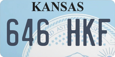 KS license plate 646HKF