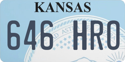KS license plate 646HRO