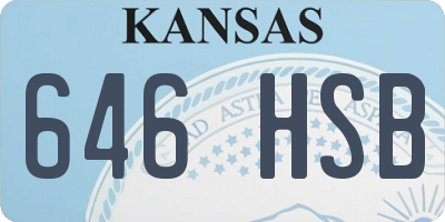 KS license plate 646HSB
