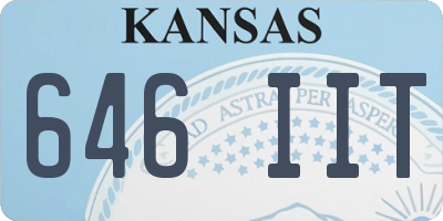KS license plate 646IIT