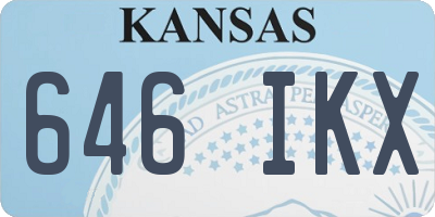 KS license plate 646IKX