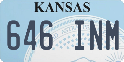 KS license plate 646INM