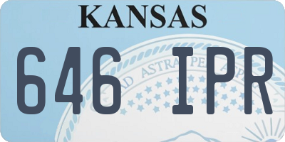 KS license plate 646IPR