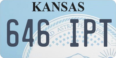 KS license plate 646IPT