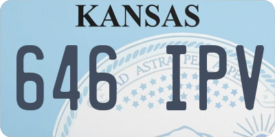 KS license plate 646IPV
