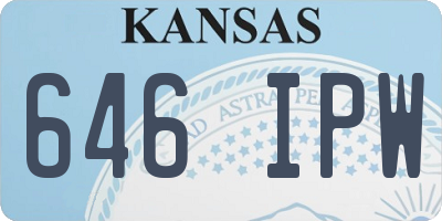 KS license plate 646IPW