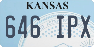 KS license plate 646IPX