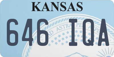 KS license plate 646IQA