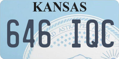 KS license plate 646IQC