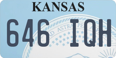 KS license plate 646IQH