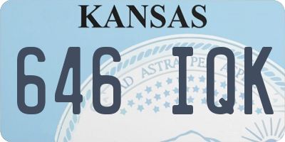 KS license plate 646IQK