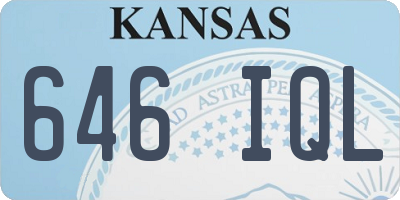KS license plate 646IQL