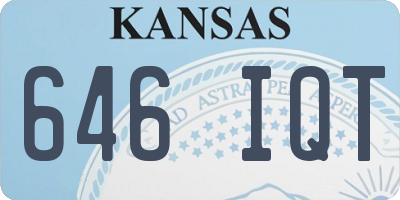KS license plate 646IQT