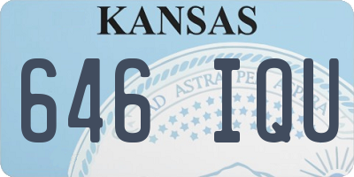 KS license plate 646IQU