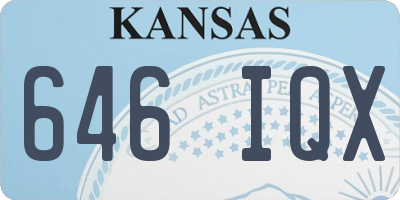 KS license plate 646IQX