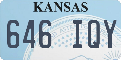 KS license plate 646IQY