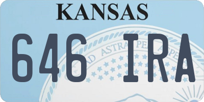 KS license plate 646IRA