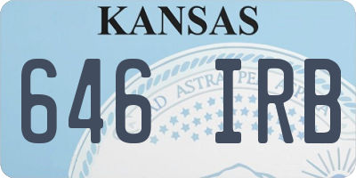KS license plate 646IRB