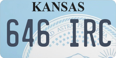 KS license plate 646IRC