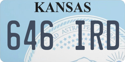KS license plate 646IRD