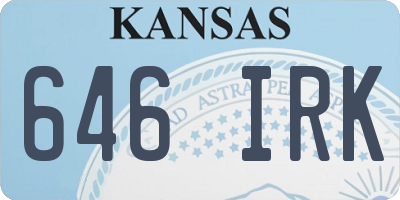 KS license plate 646IRK
