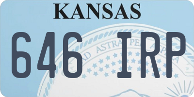 KS license plate 646IRP