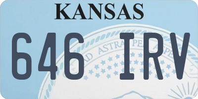 KS license plate 646IRV