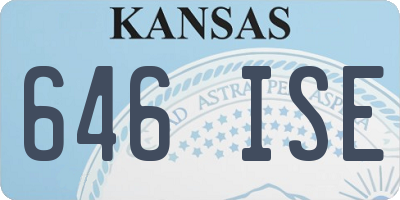 KS license plate 646ISE