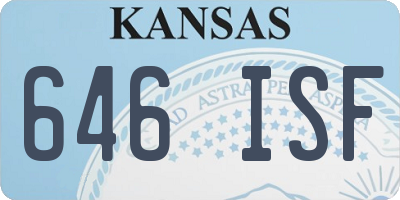 KS license plate 646ISF