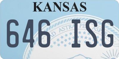 KS license plate 646ISG