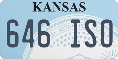 KS license plate 646ISO