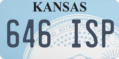 KS license plate 646ISP