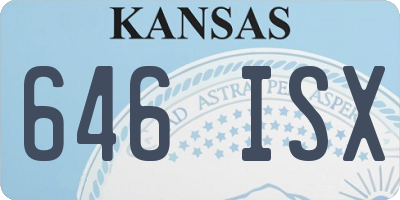 KS license plate 646ISX