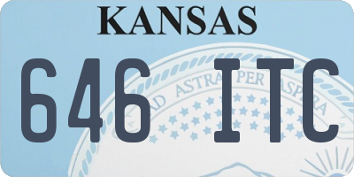 KS license plate 646ITC