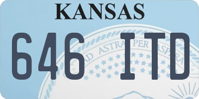 KS license plate 646ITD