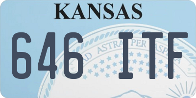KS license plate 646ITF