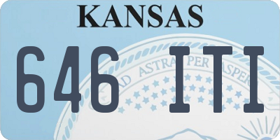 KS license plate 646ITI