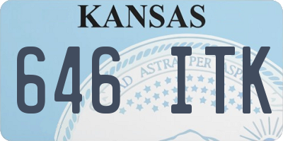 KS license plate 646ITK