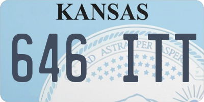 KS license plate 646ITT