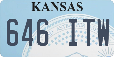 KS license plate 646ITW