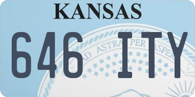 KS license plate 646ITY