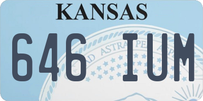KS license plate 646IUM