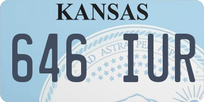 KS license plate 646IUR