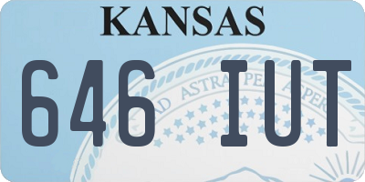 KS license plate 646IUT
