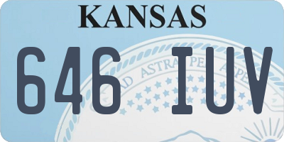 KS license plate 646IUV