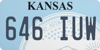 KS license plate 646IUW