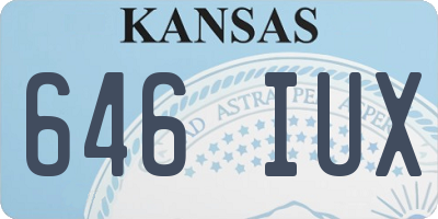 KS license plate 646IUX