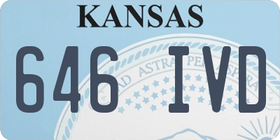 KS license plate 646IVD