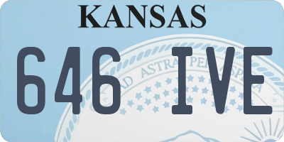 KS license plate 646IVE